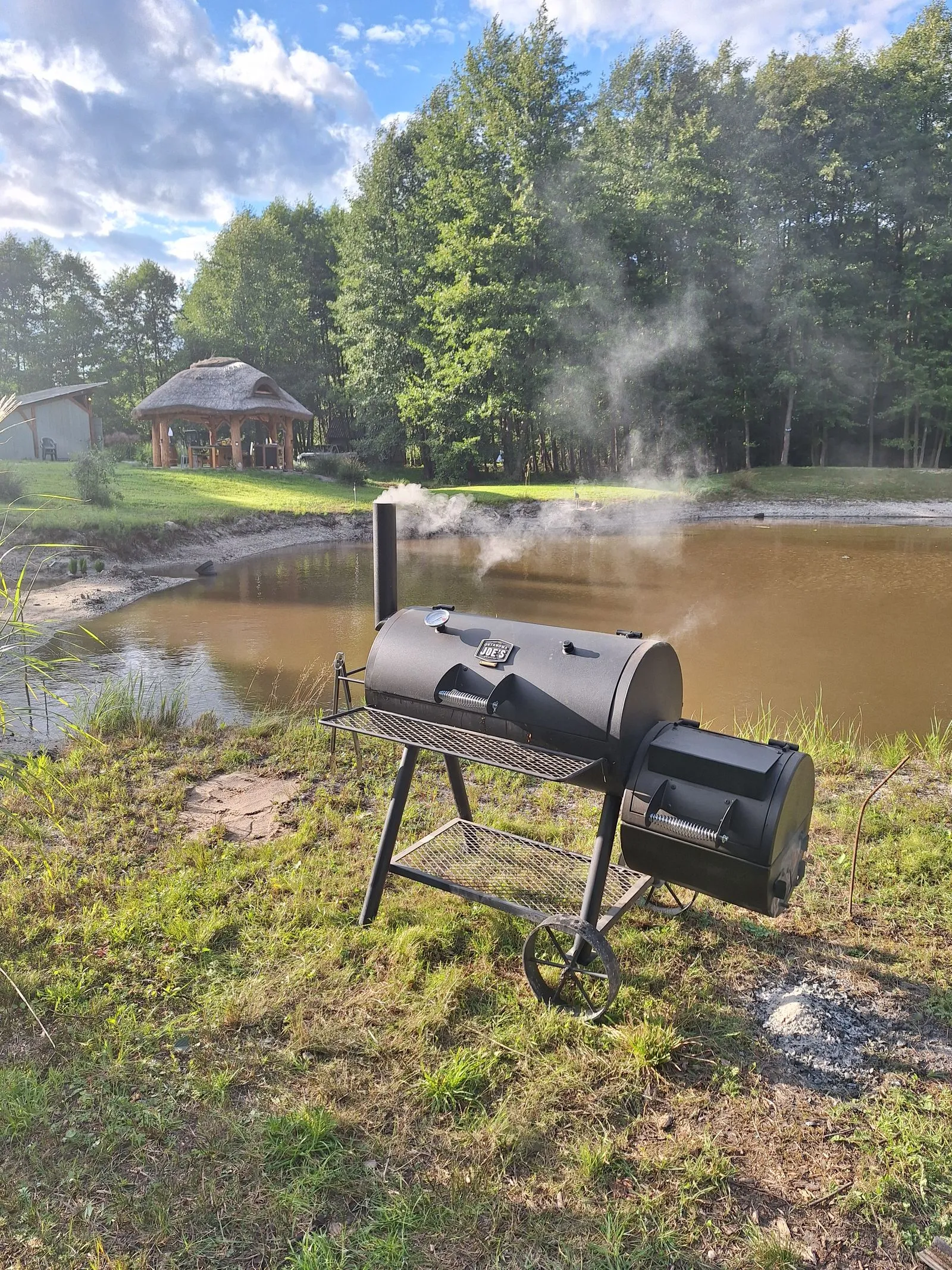 Grillowanie nad stawem